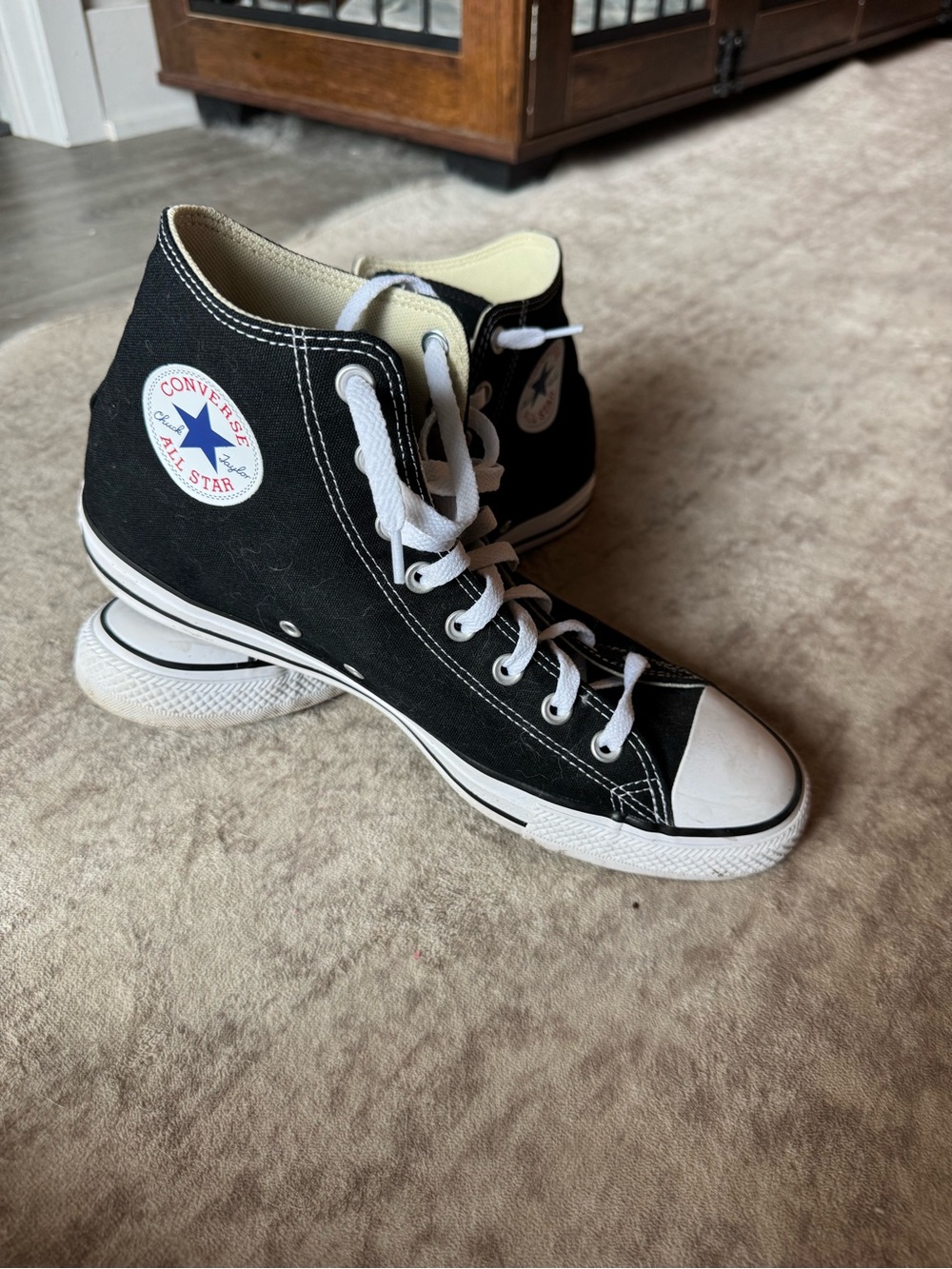 Men’s Converse Black and White High Tops